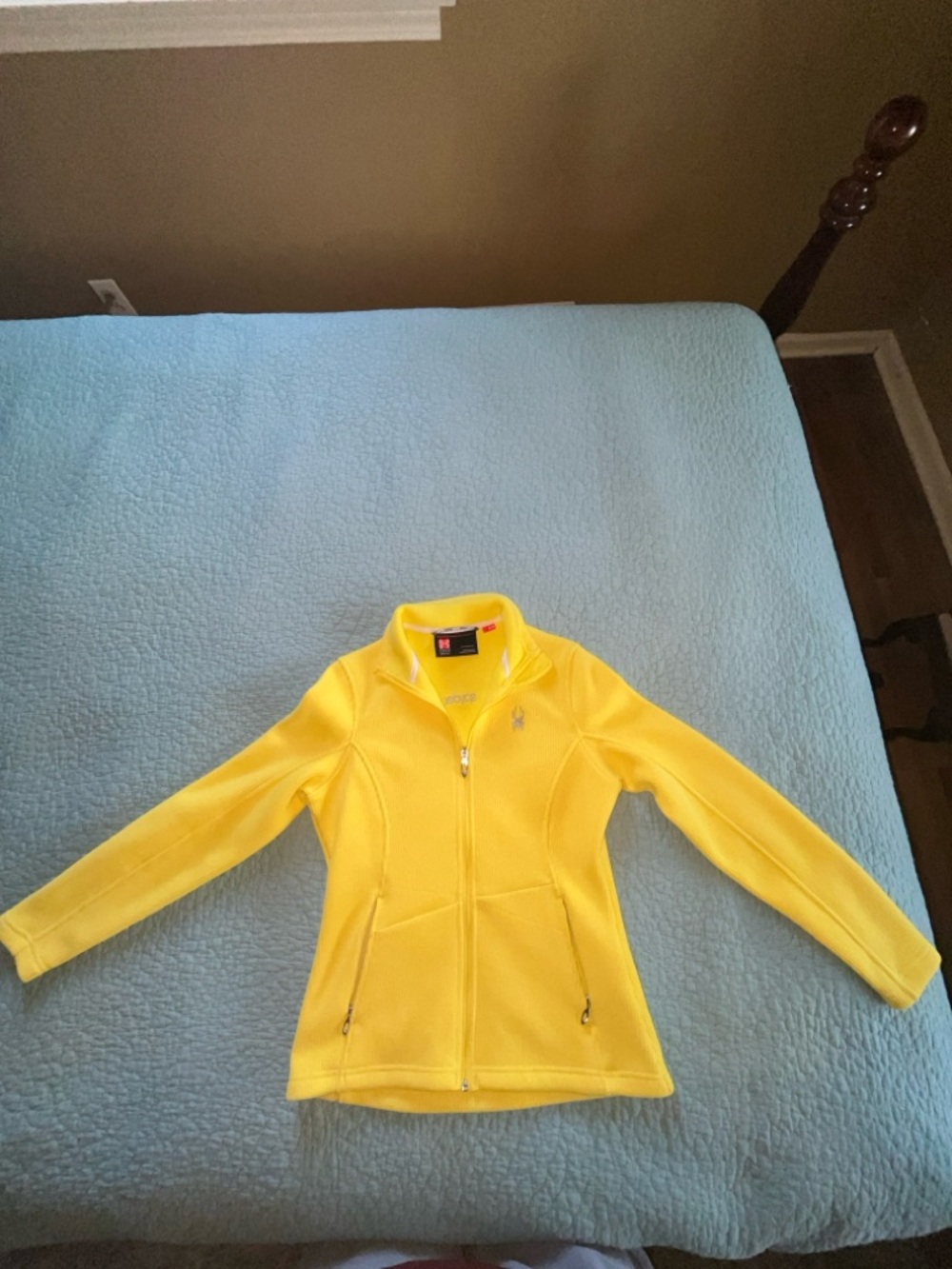 Spyder Women's Endure Full Zip Core Sweater Jacket In Bright Yellow Size Medium - Picture 2 of 12